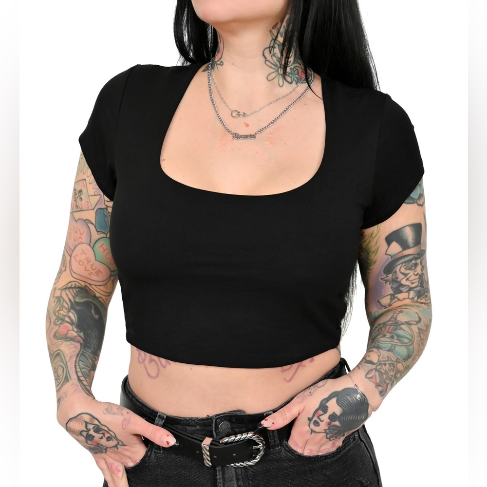 Chic Black Crop Top